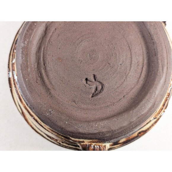 Handmade pottery lidded bowl with bugs, wheel thrown ceramic art storage jar in - Picture 9 of 10